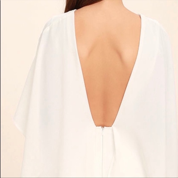 LuLu’s semi backless white mini dress - Picture 3 of 8
